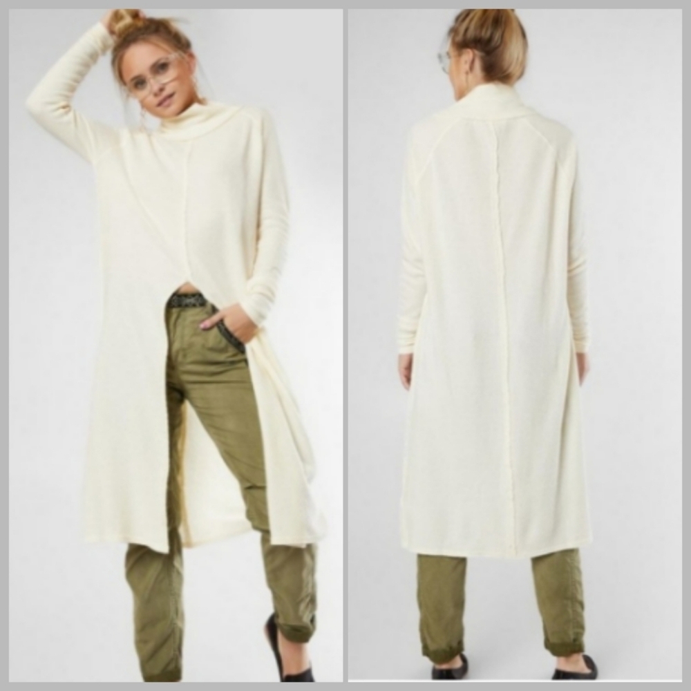 Free People Womens Waffle Tunic Top Size M